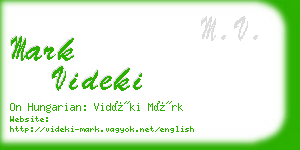 mark videki business card